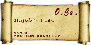 Olajkár Csaba névjegykártya